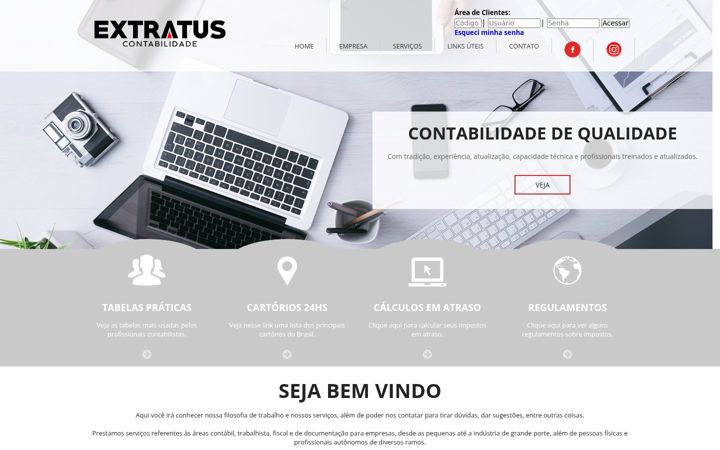 Screenshot of extratuscontabilidade.com.br