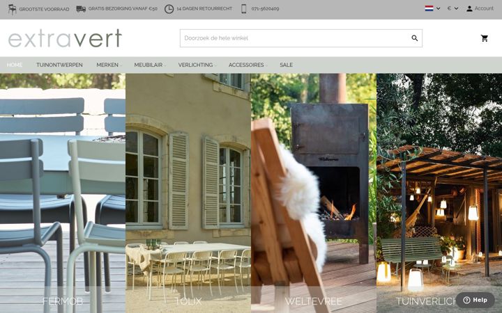 Screenshot of extravert.nl