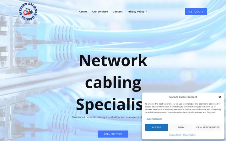 Screenshot of extreamnetworkcabling.com