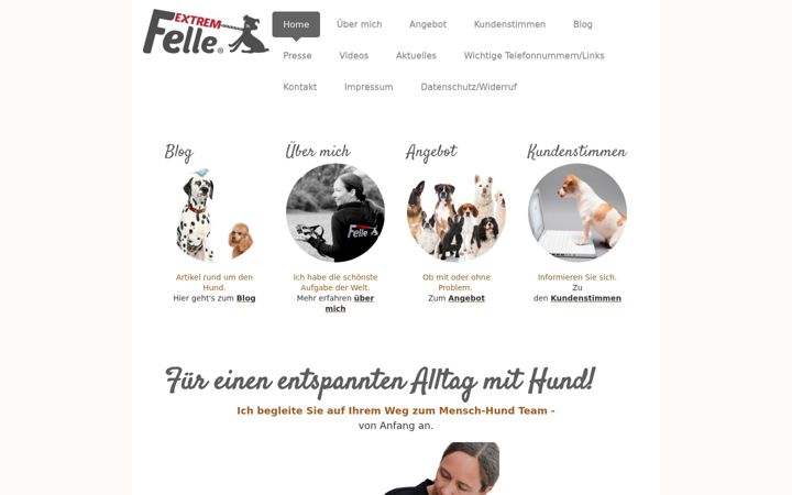 Screenshot of extrem-felle.de
