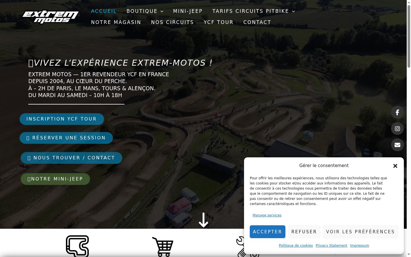 Screenshot del banner di consenso mostrato prima di qualsiasi interazione