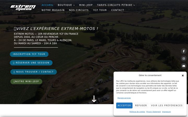 Screenshot of extrem-motos.com