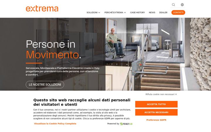 Screenshot of extrema.it
