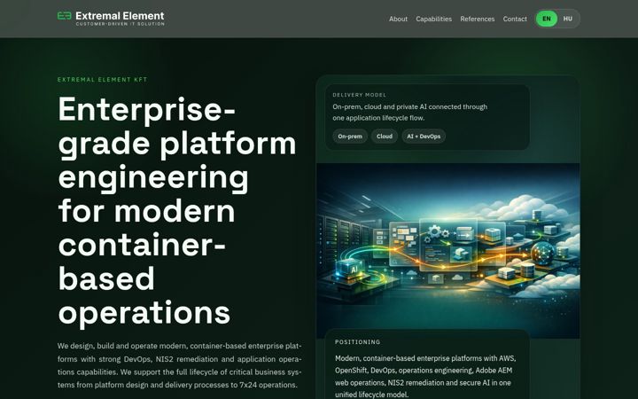Screenshot of extremalelement.com