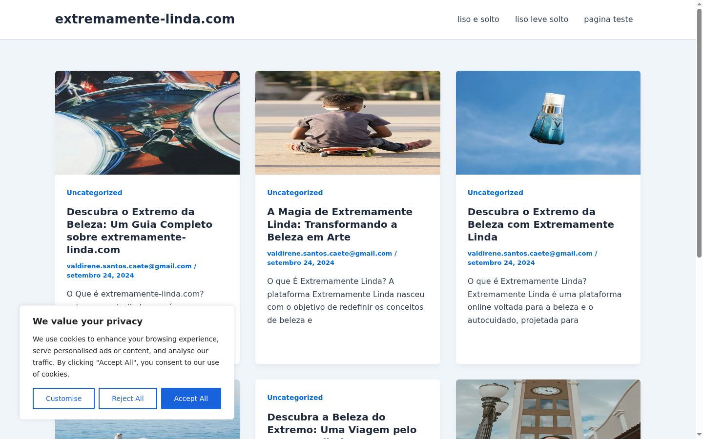 Screenshot del banner di consenso mostrato prima di qualsiasi interazione