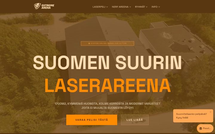 Skärmbild av extreme-arena.fi