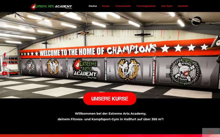 Zrzut ekranu extreme-arts-academy.de