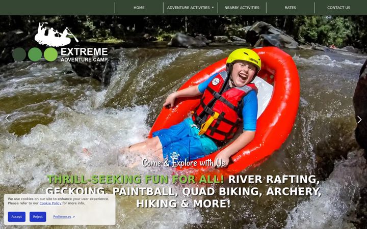 Képernyőkép: extremeadventurecamp.co.za