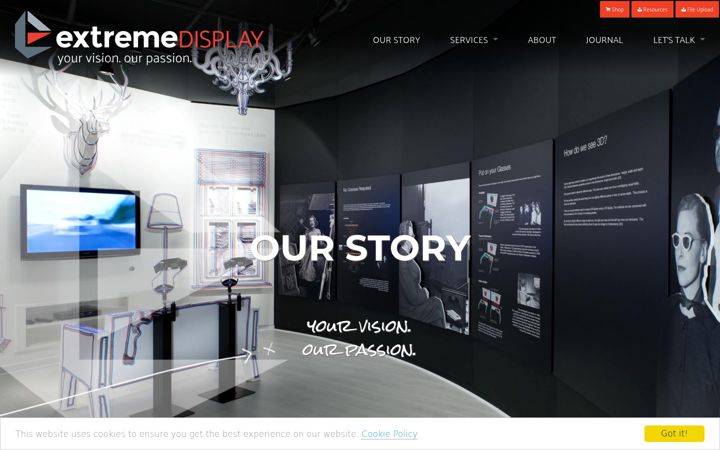 Screenshot of extremedisplay.co.uk