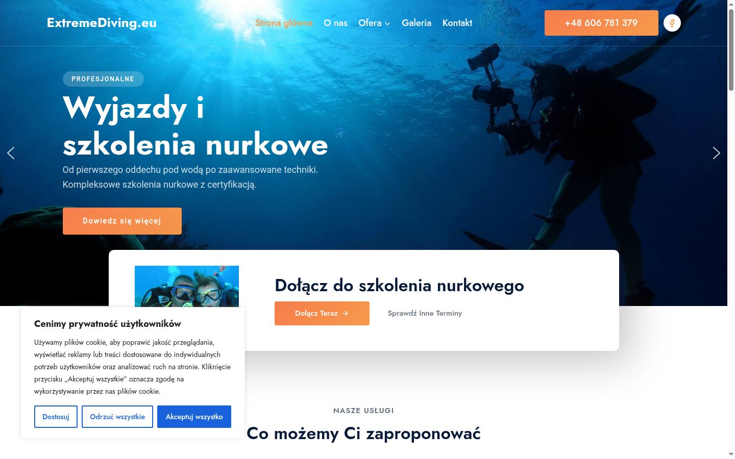 Posnetek zaslona pasice za privolitev, prikazane pred kakršno koli interakcijo