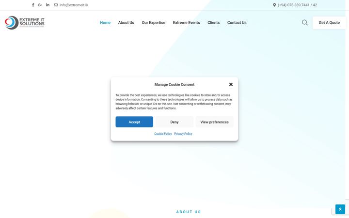 Screenshot of extremeit.lk