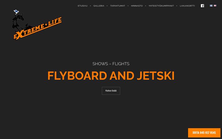 Screenshot of extremelife.fi