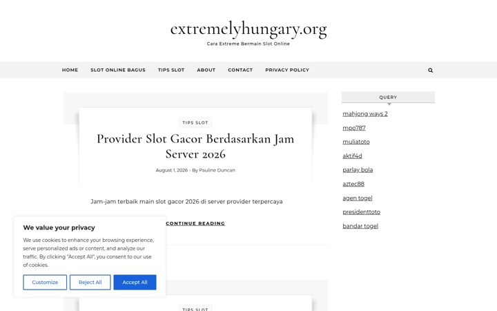 Screenshot of extremelyhungary.org
