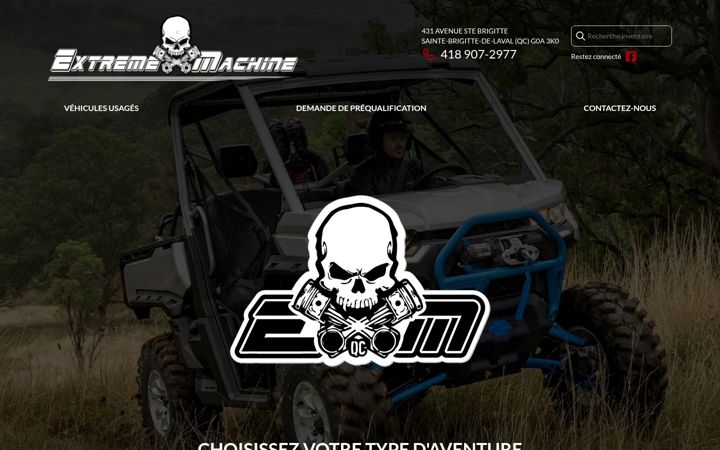 Screenshot of extrememachine.ca