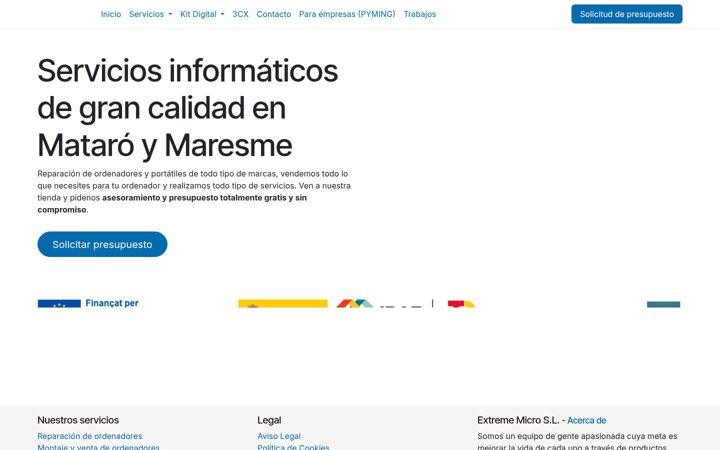 Screenshot of extrememicro.es