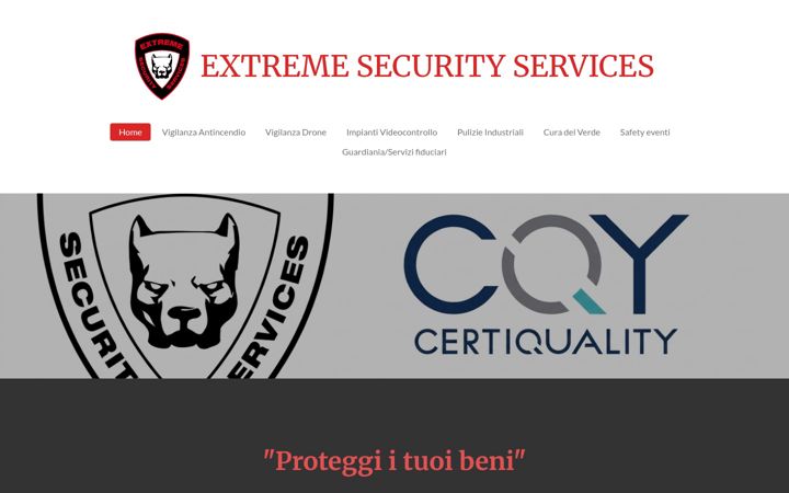 Screenshot of extremesecurityservices.it