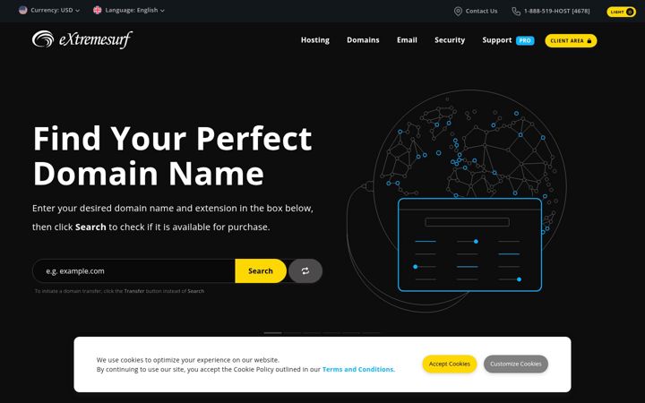 Screenshot of extremesurf.com