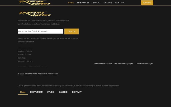 Screenshot of extremetattoo.art
