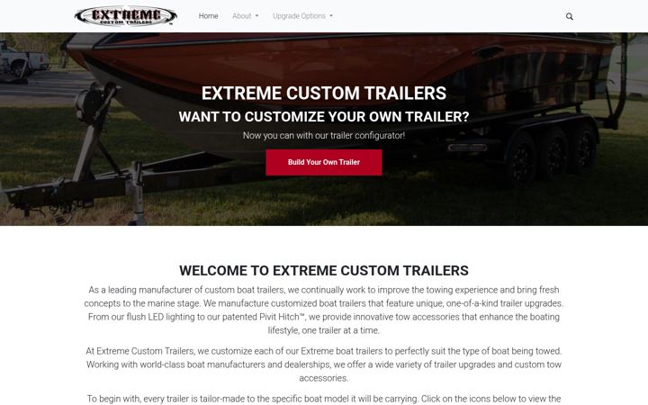 Screenshot of extremetrailers.com