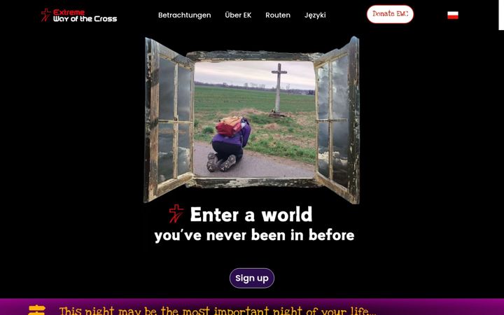 Screenshot of extremewayofthecross.org