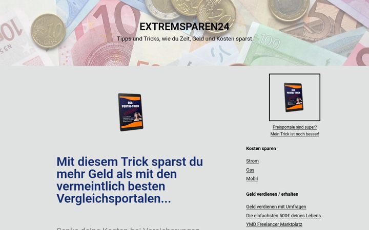 Zrzut ekranu extremsparen24.de