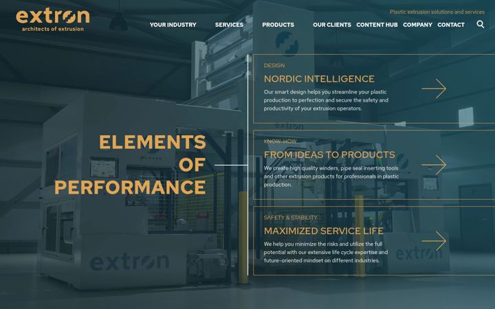 Screenshot of extron.fi