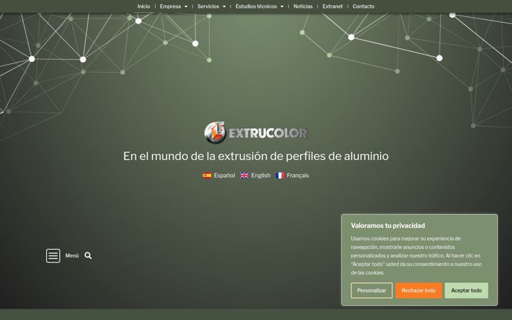 Screenshot of extrucolor.es