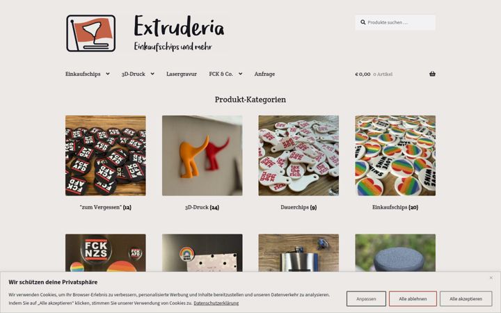 Zrzut ekranu extruderia.de