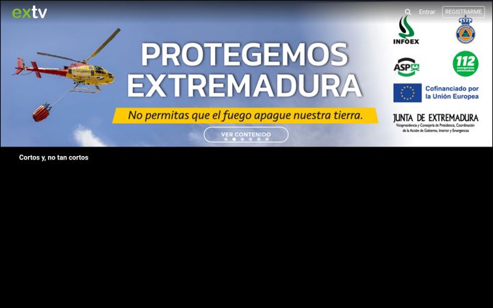 Screenshot του extv.es