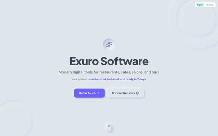 Screenshot of exuro.software