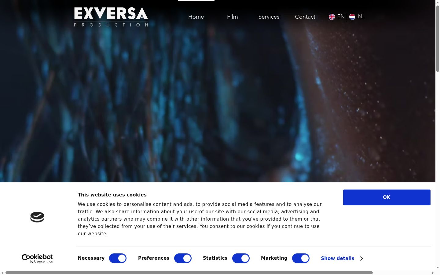Sutikimo reklamjuostės, rodytos prieš bet kokią sąveiką, ekrano kopija