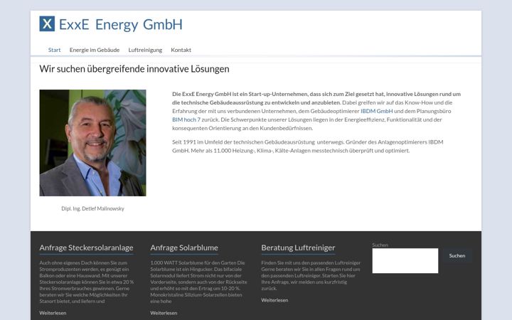 Screenshot of exxe-energy.com
