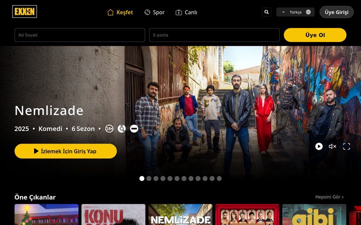 Screenshot di exxen.com