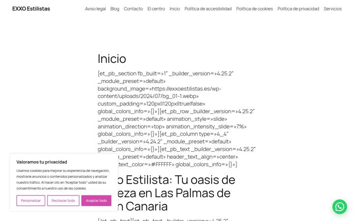 Screenshot του exxoestilistas.es