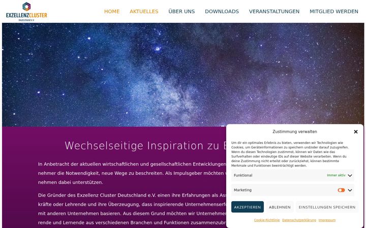 Screenshot di exzellenz-cluster.de