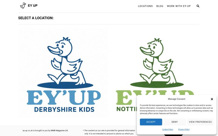 Screenshot of ey-up.co.uk