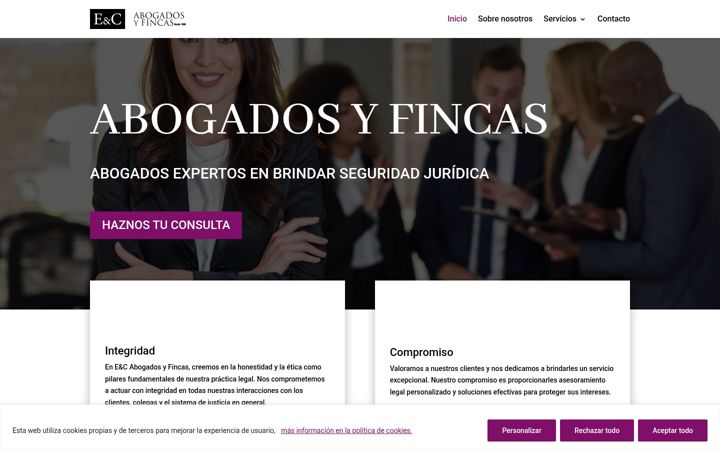Screenshot of eycabogadosyfincas.es