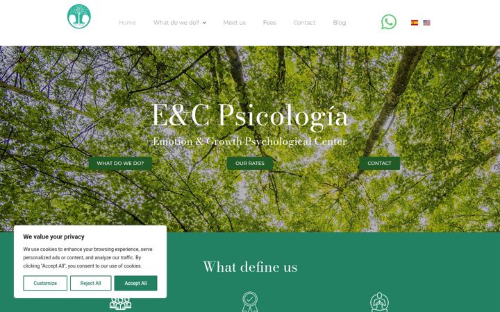 Screenshot of eycpsicologia.com