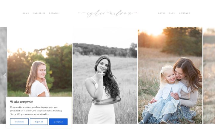 Screenshot of eydienelsonphotography.com