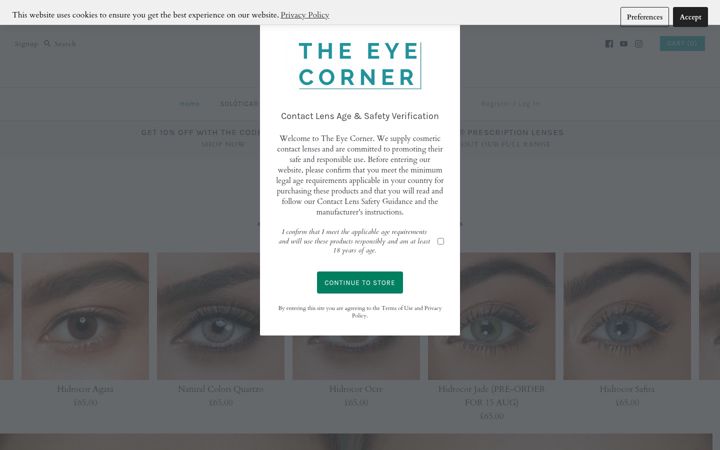 Screenshot of eye-corner.com