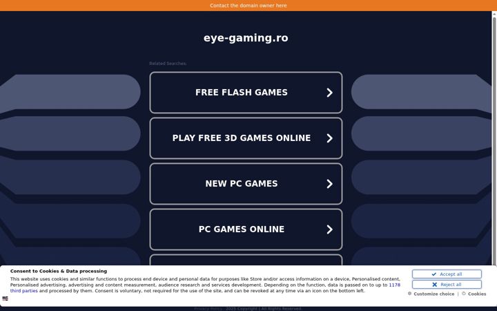 Screenshot of eye-gaming.ro