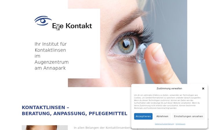 Screenshot di eye-kontakt.de