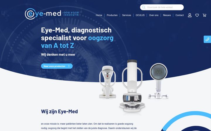 Screenshot of eye-med.nl