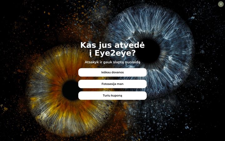 Snímek obrazovky eye2eye.lt