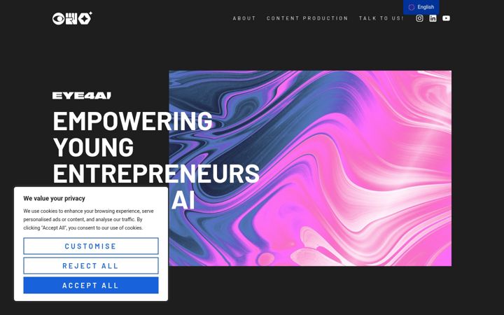 Screenshot of eye4ai.eu