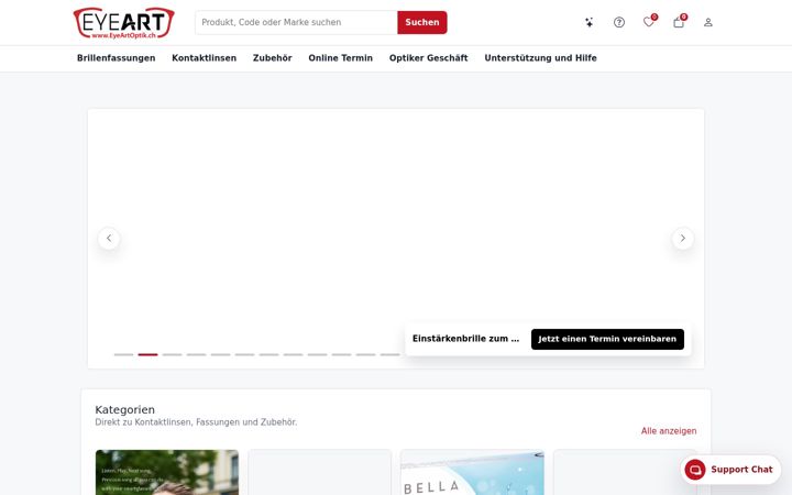 Screenshot of eyeartoptik.ch