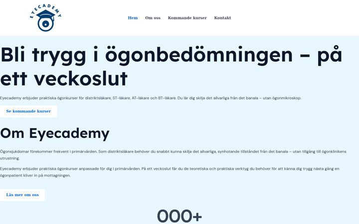 Screenshot of eyecademy.se