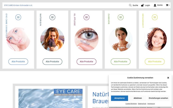 Screenshot di eyecare-shop.de