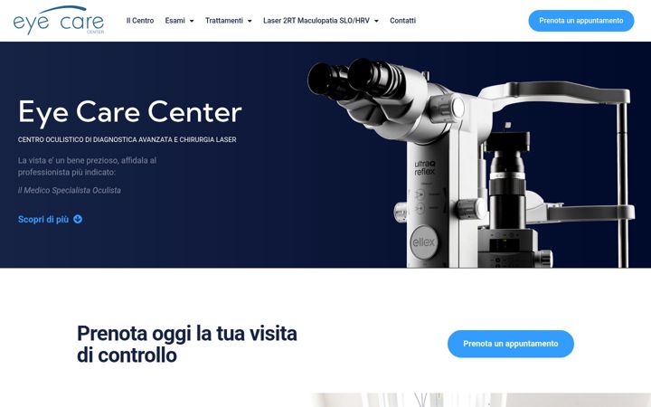 Screenshot of eyecarecenter.it