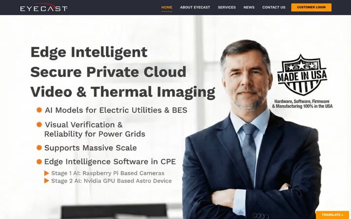 Screenshot of eyecast.com